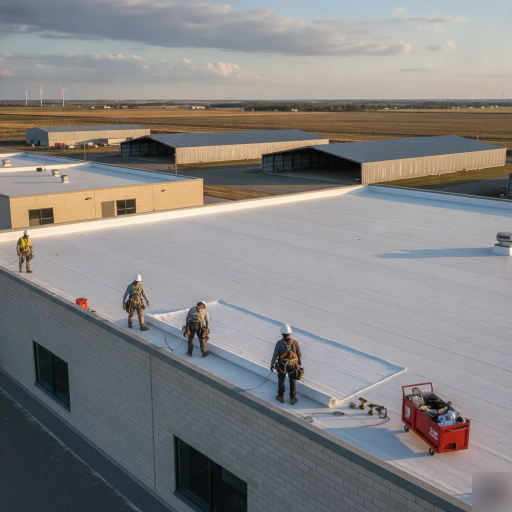 Route from the SW Rural Business District to the A-1 Roofing Services shop in Mason City