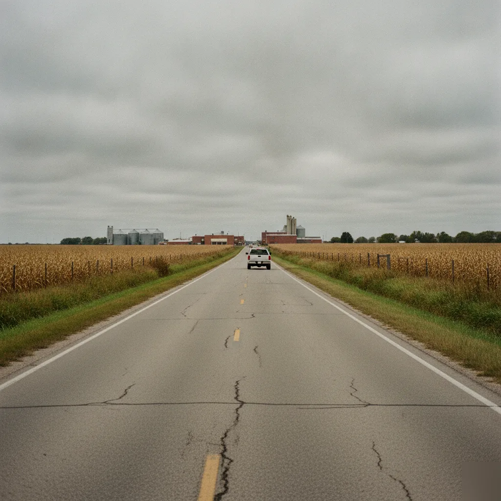 A-1 Roofing Services truck on the route from Crystal Lake to Mason City Iowa