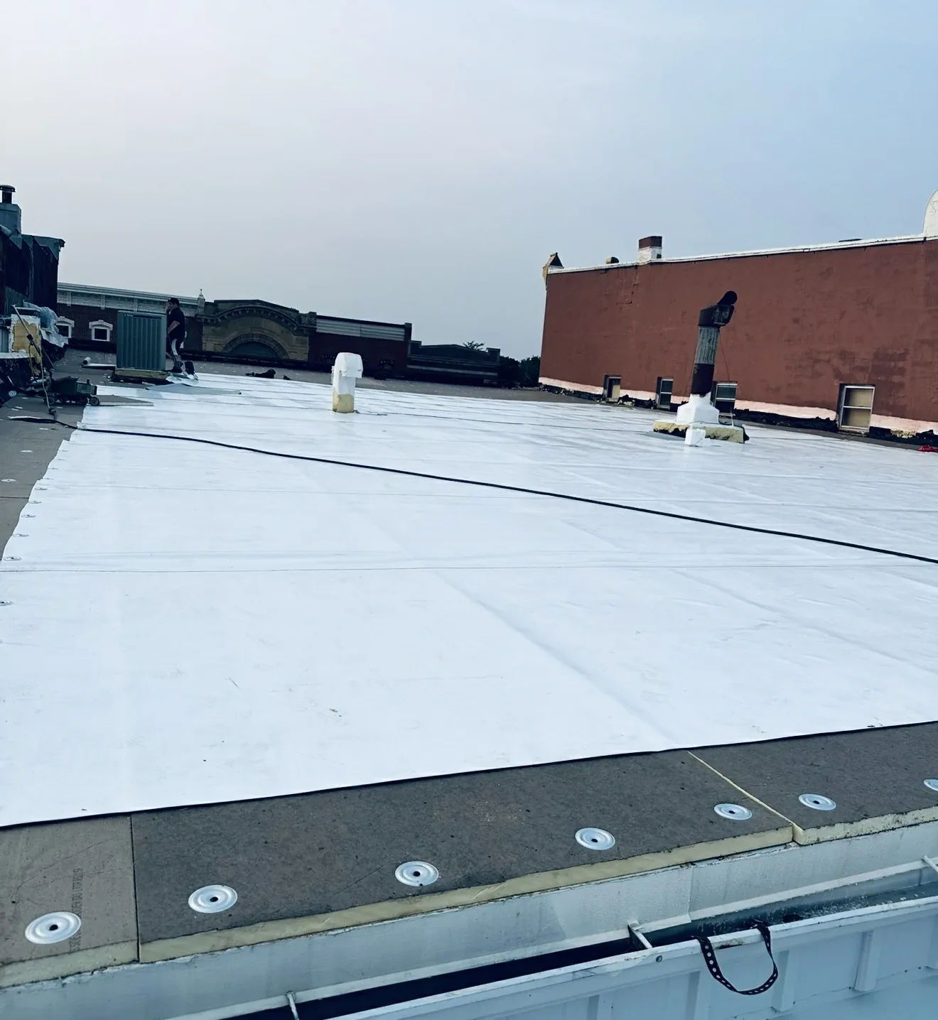 PVC membrane installation