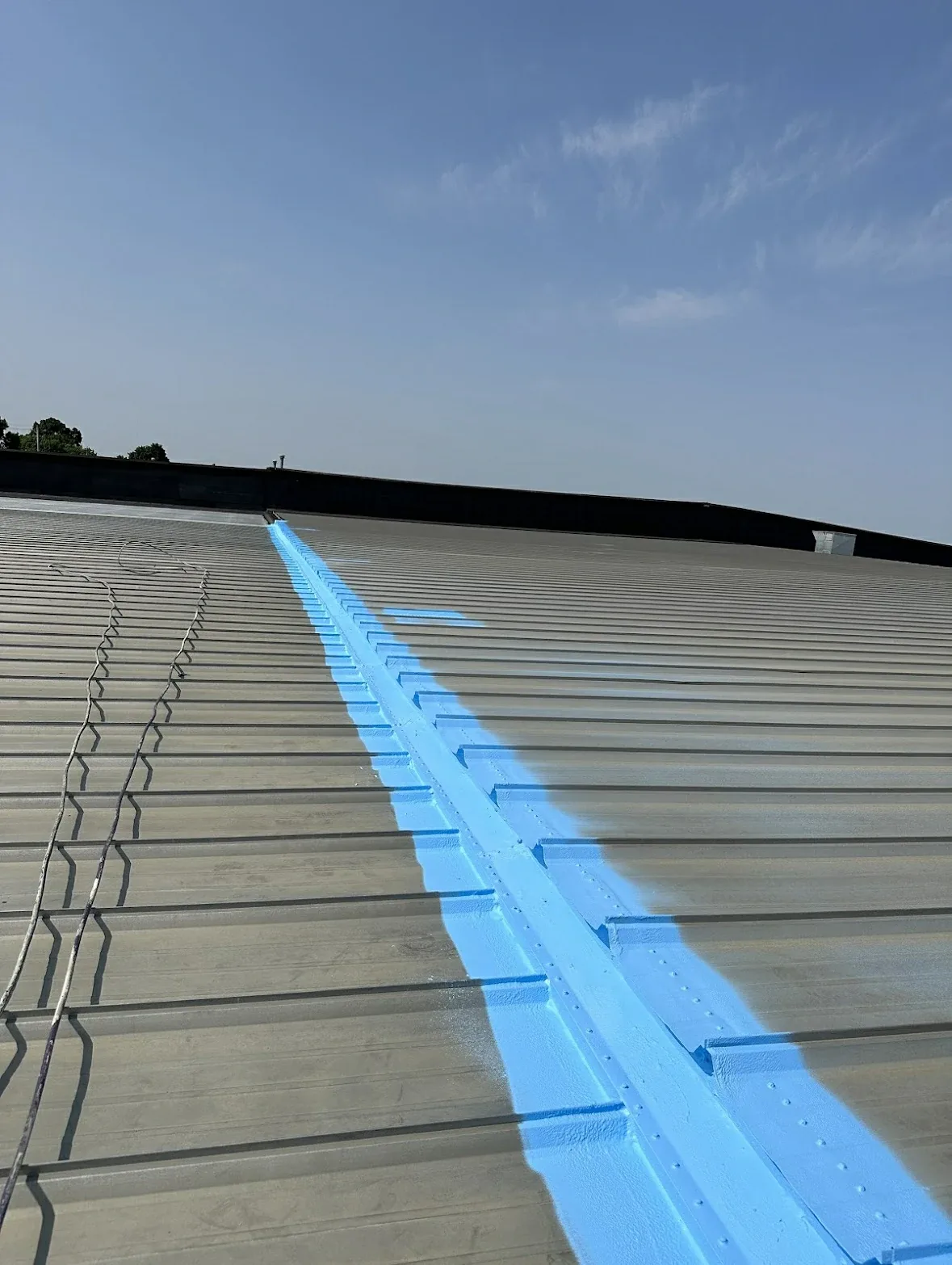 Sealing metal roof with coatings