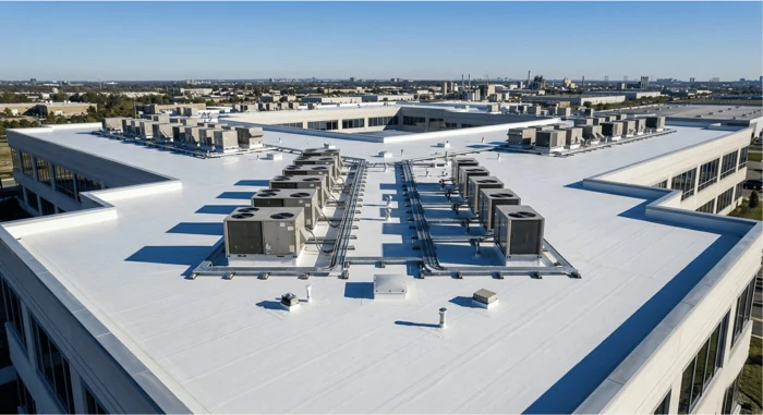 TPO roofing installation in Mason City Iowa