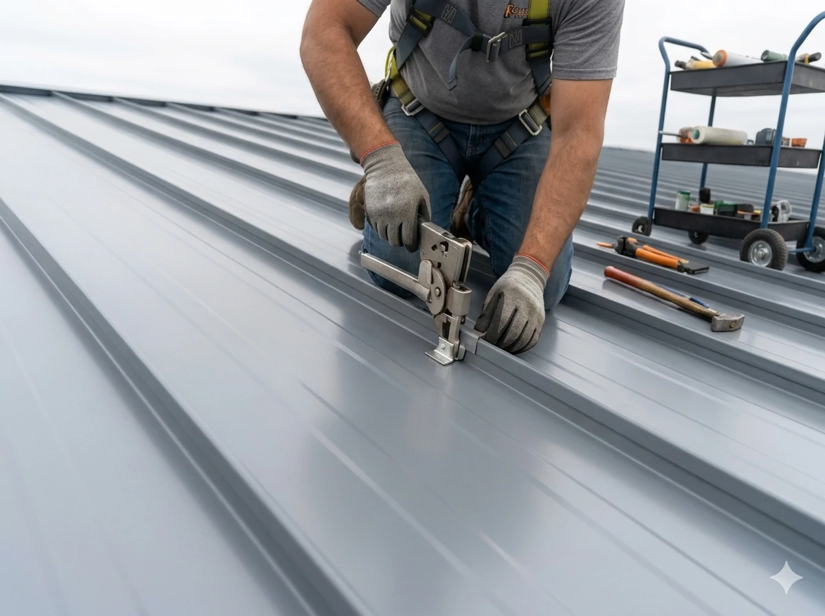 Standing seam metal roofing in Mason City Iowa